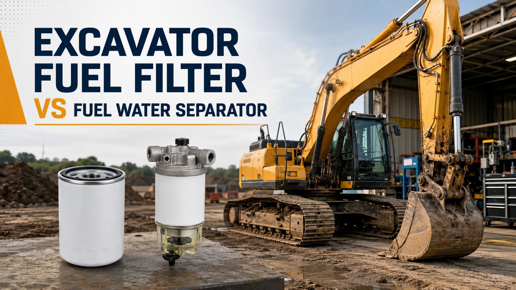Excavator fuel filter vs fuel water separator comparison guide