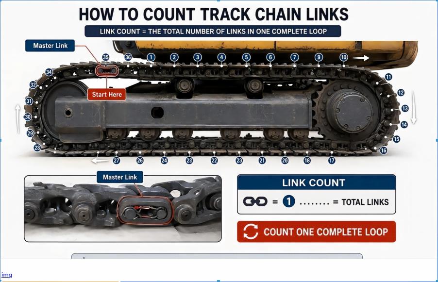 Excavator Track Link Size Guide: Pitch, Link Count And Key Dimensions Explained