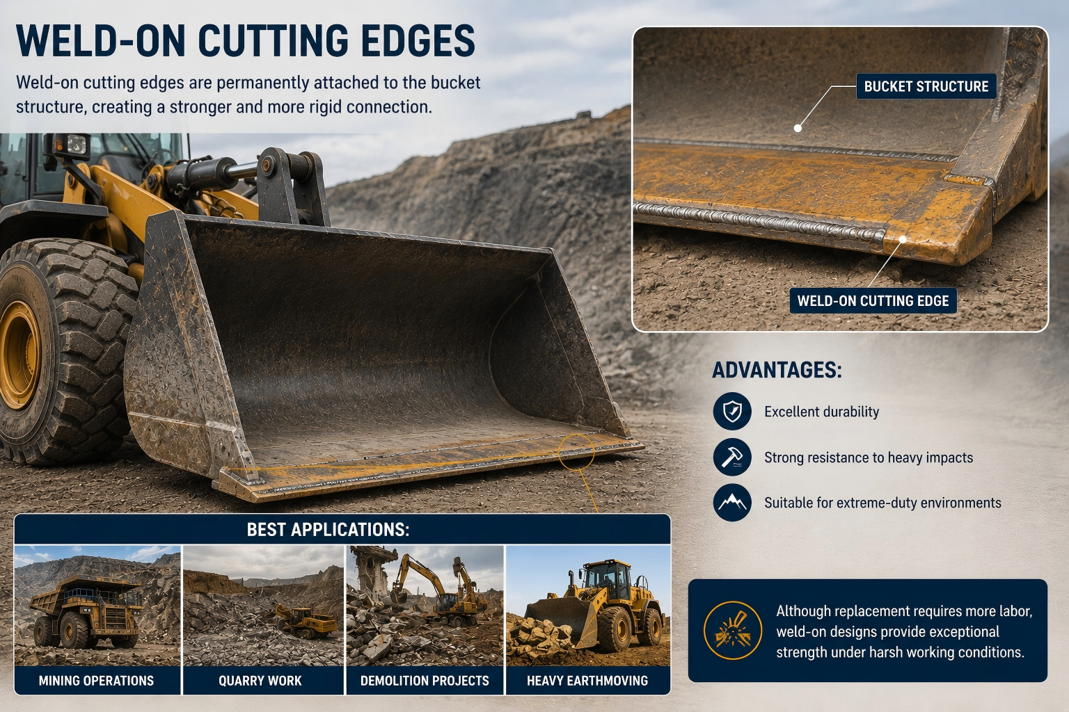 Weld-On Cutting Edges